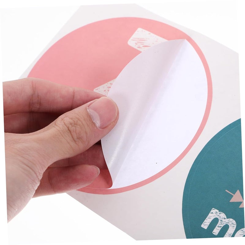 Baby Milestone Stickers Set Easy Clean Decals for Newborn Photo Props Baby Shower Decor - Image 5